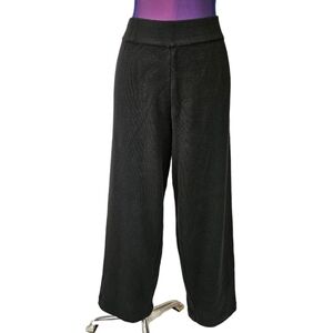 Bordado Black‎ Knit Wide Leg Pants Size XL Women's L5